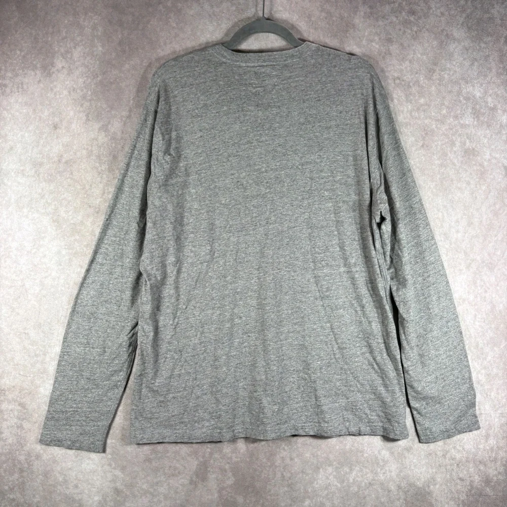 Ralph Lauren Polo Denim & Supply Slub Jersey Henley Shirt Mens Large Gray Casual